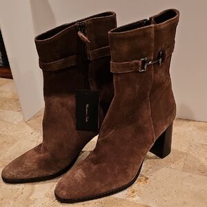 Mossimo Supply Co. Brown Suede Heeled Boots